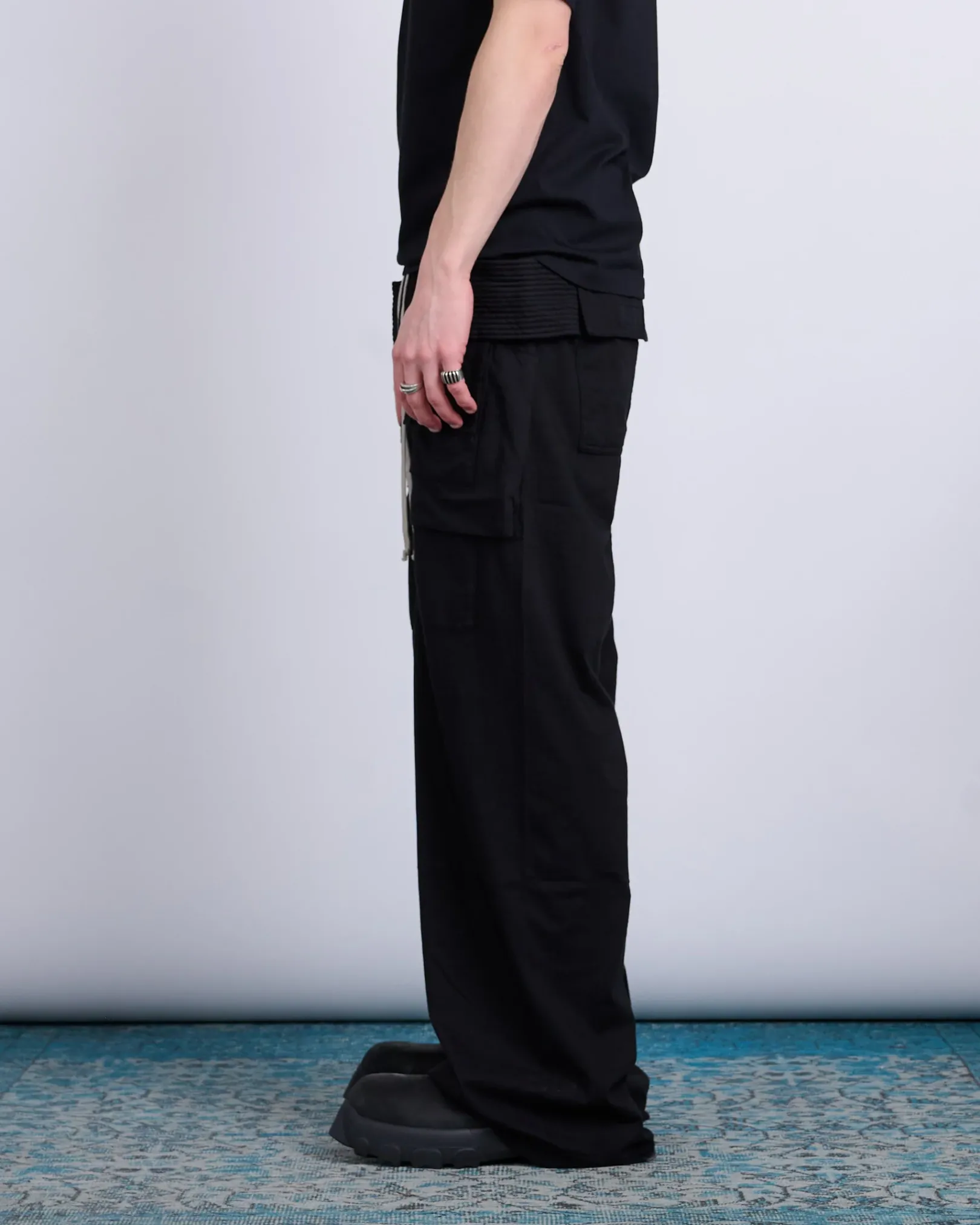 Online DRKSHDW Rick Owens Creatch Wide Jersey Cargo Pant RN Black