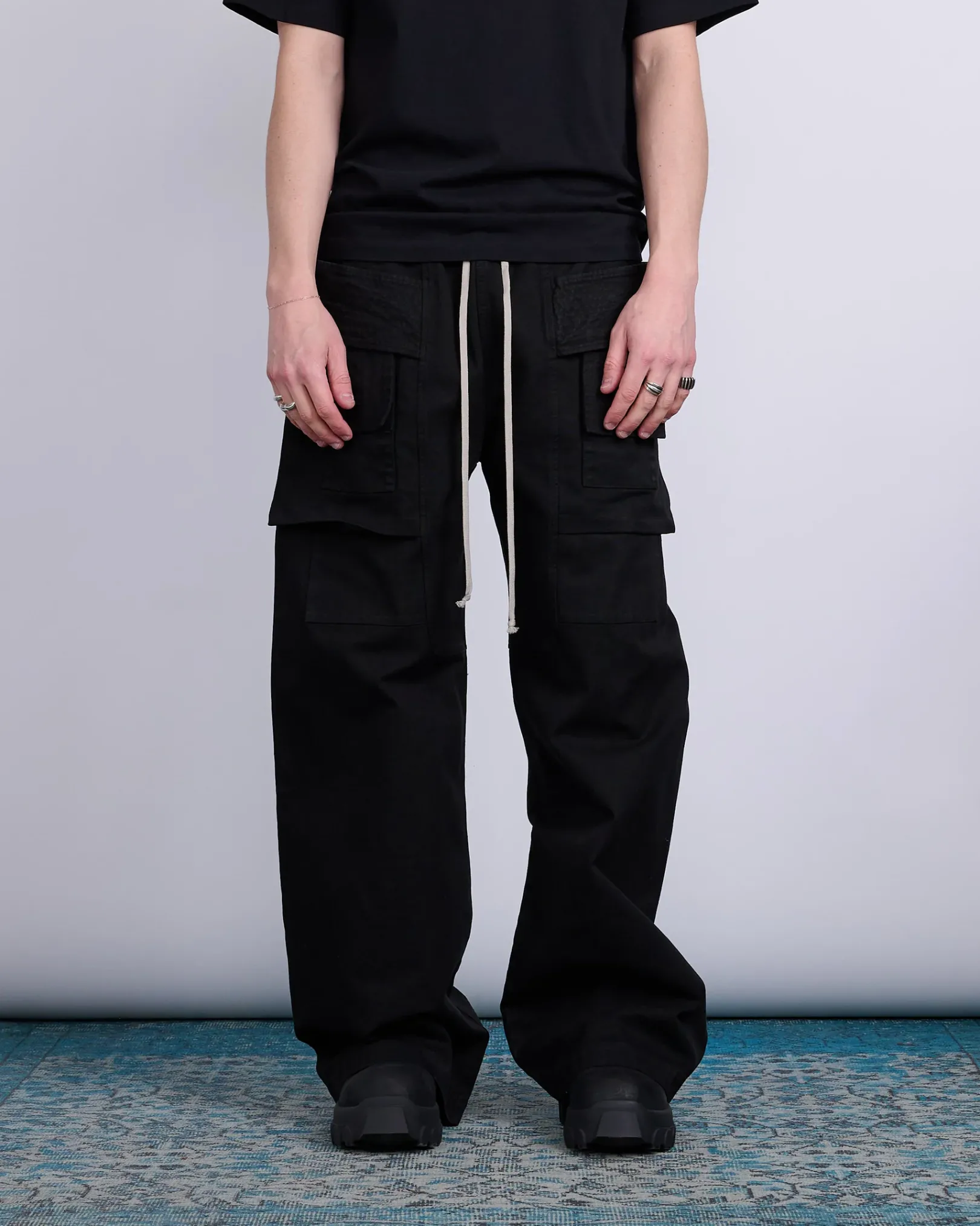 Hot DRKSHDW Rick Owens Creatch Wide Cargo Cotton Canvas Black