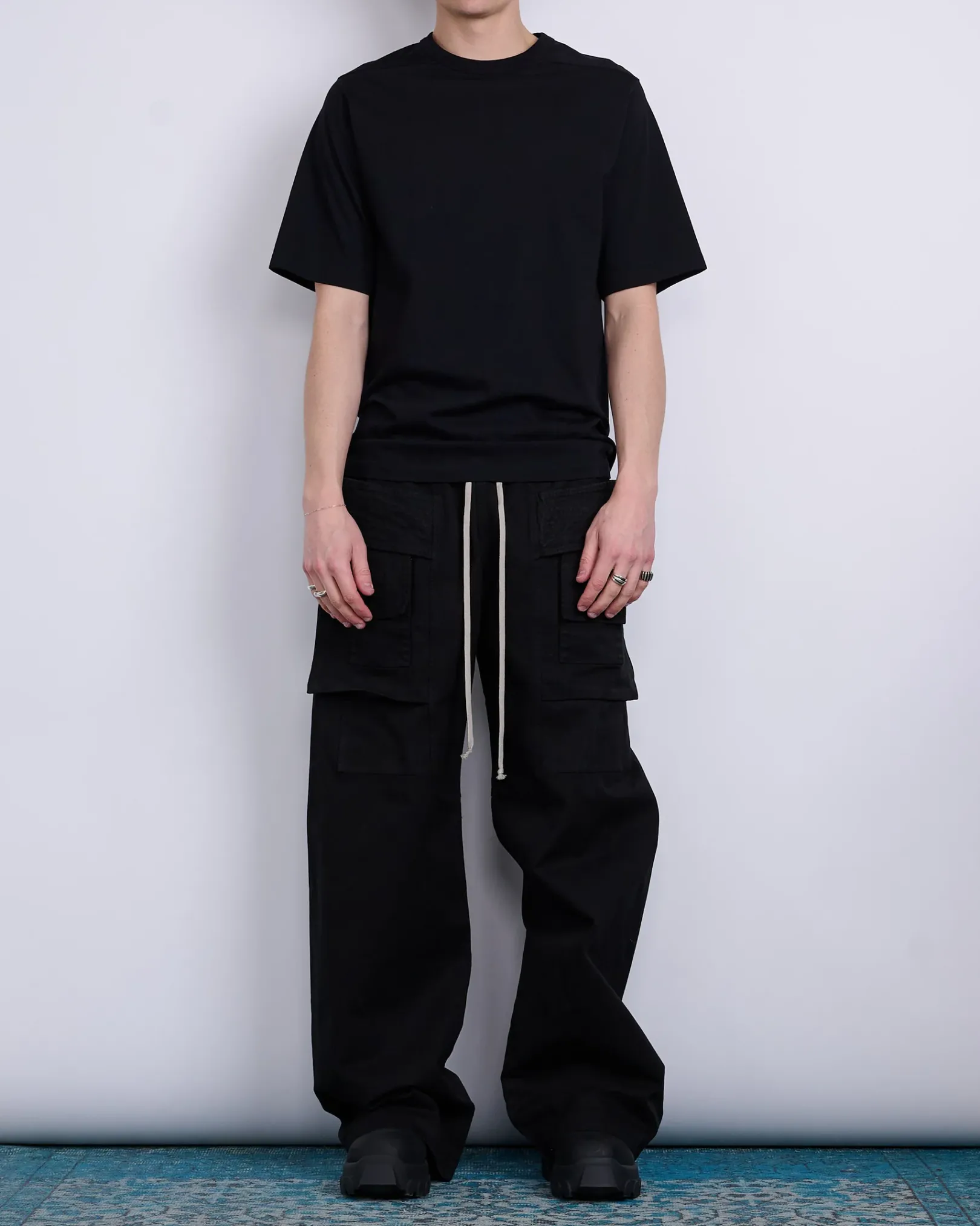 Hot DRKSHDW Rick Owens Creatch Wide Cargo Cotton Canvas Black