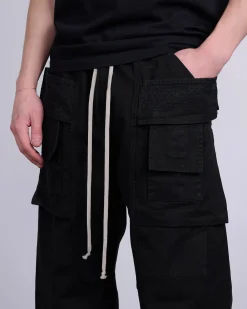 Hot DRKSHDW Rick Owens Creatch Wide Cargo Cotton Canvas Black