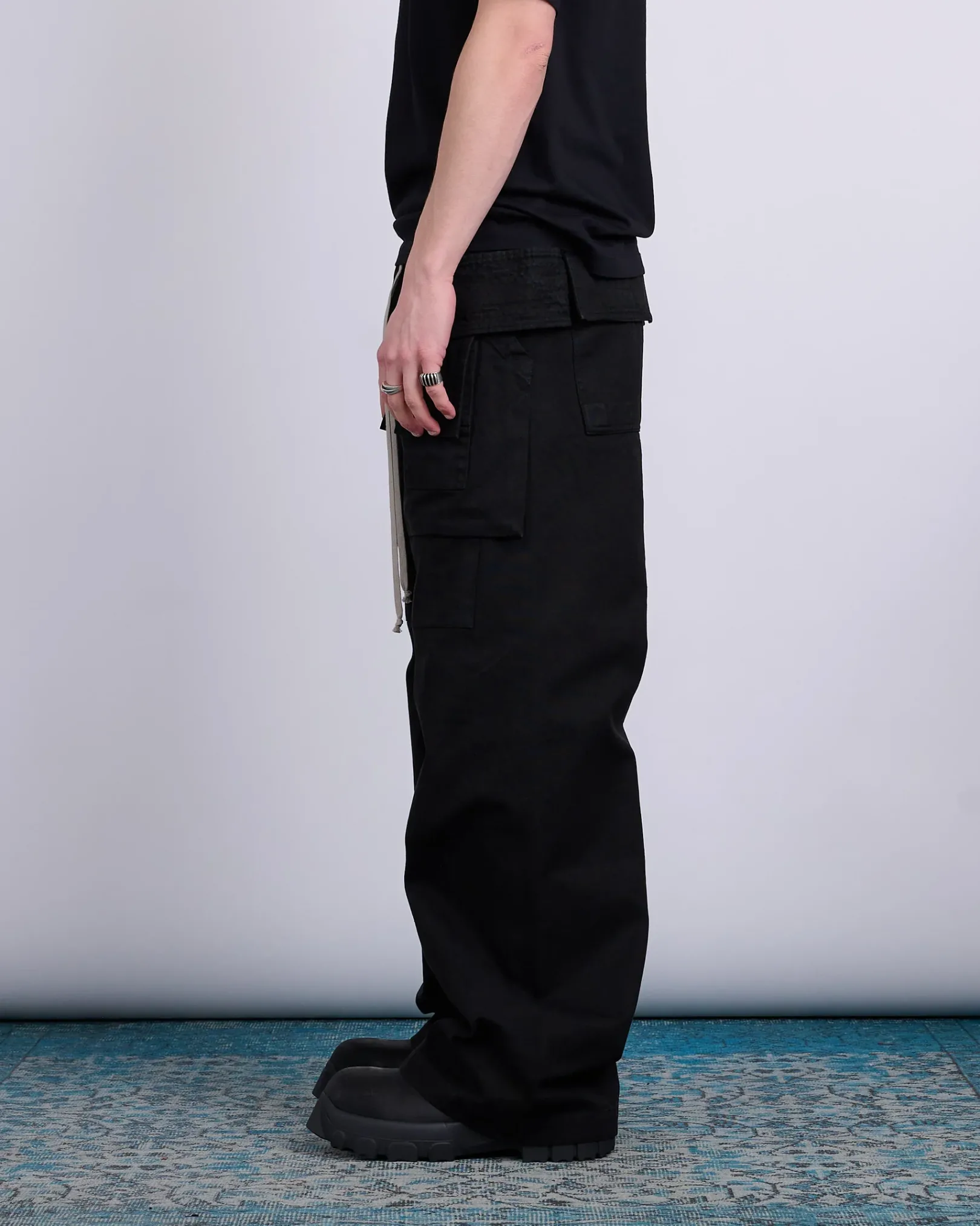 Hot DRKSHDW Rick Owens Creatch Wide Cargo Cotton Canvas Black