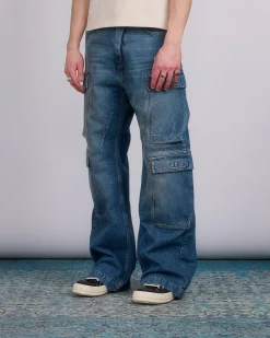 Hot DRKSHDW Rick Owens Double Cargo Jn 13oz Dnm Wshd Indigo