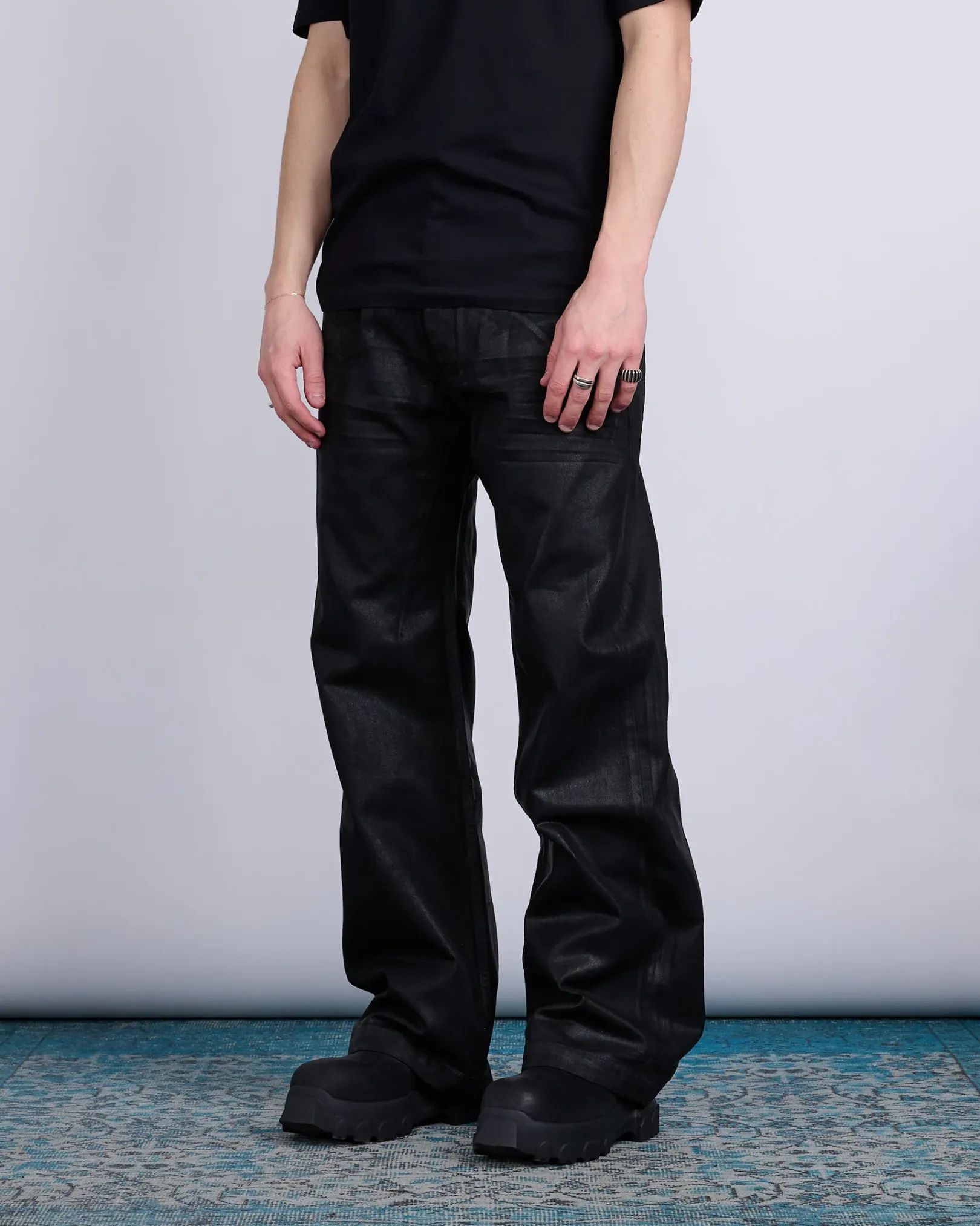 Outlet DRKSHDW Rick Owens Geth Jeans 13oz Foil Denim Black