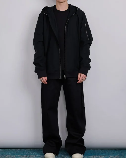 Hot DRKSHDW Rick Owens Gimp Flt Bomber Tencel Ripstop Blk