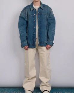 Discount DRKSHDW Rick Owens Jumbo Wrkr Jkt 13oz Dnm Wshd Indgo