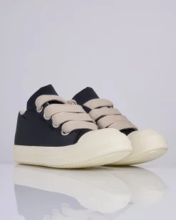 Clearance DRKSHDW Rick Owens Jumbo Lace Puffer Low Sneaks MU Black Milk Milk