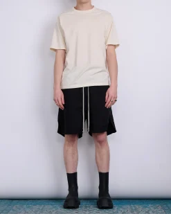 Clearance DRKSHDW Rick Owens Long Boxer Butt Zip Short Felpa Fleece Black