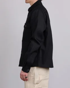 New Rick Owens DRKSHDW MIJ Crop Outershirt 12oz Denim Blk