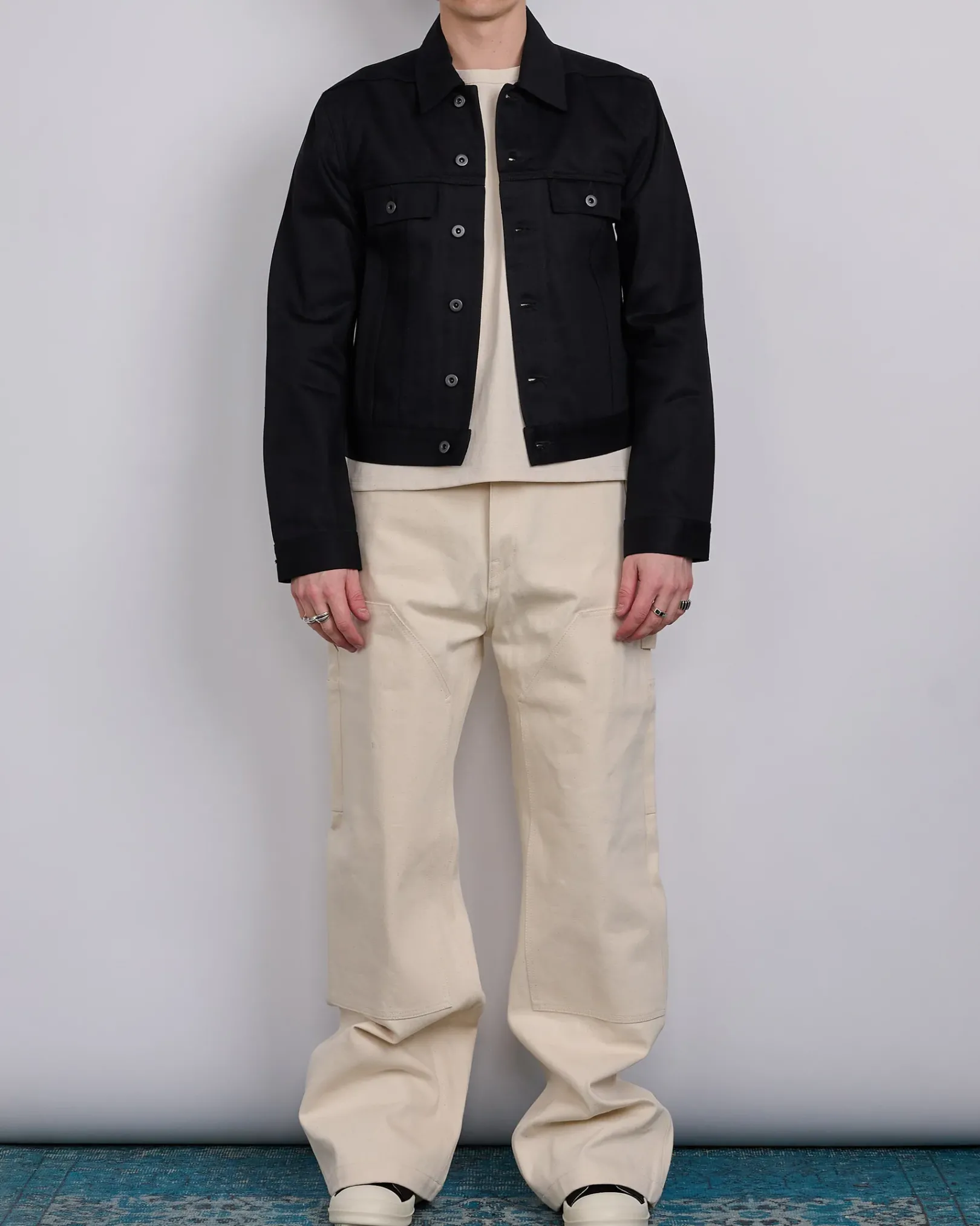 Outlet DRKSHDW Rick Owens MIJ Trucker Jacket 12oz Denim Black