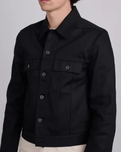 Outlet DRKSHDW Rick Owens MIJ Trucker Jacket 12oz Denim Black