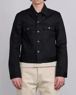 Outlet DRKSHDW Rick Owens MIJ Trucker Jacket 12oz Denim Black