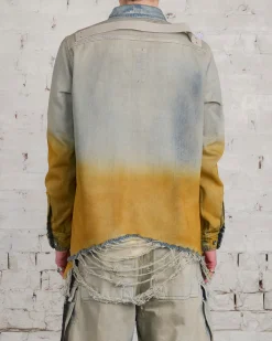 Online DRKSHDW Rick Owens Outershirt 13oz Denim Sky/Orange Degrade