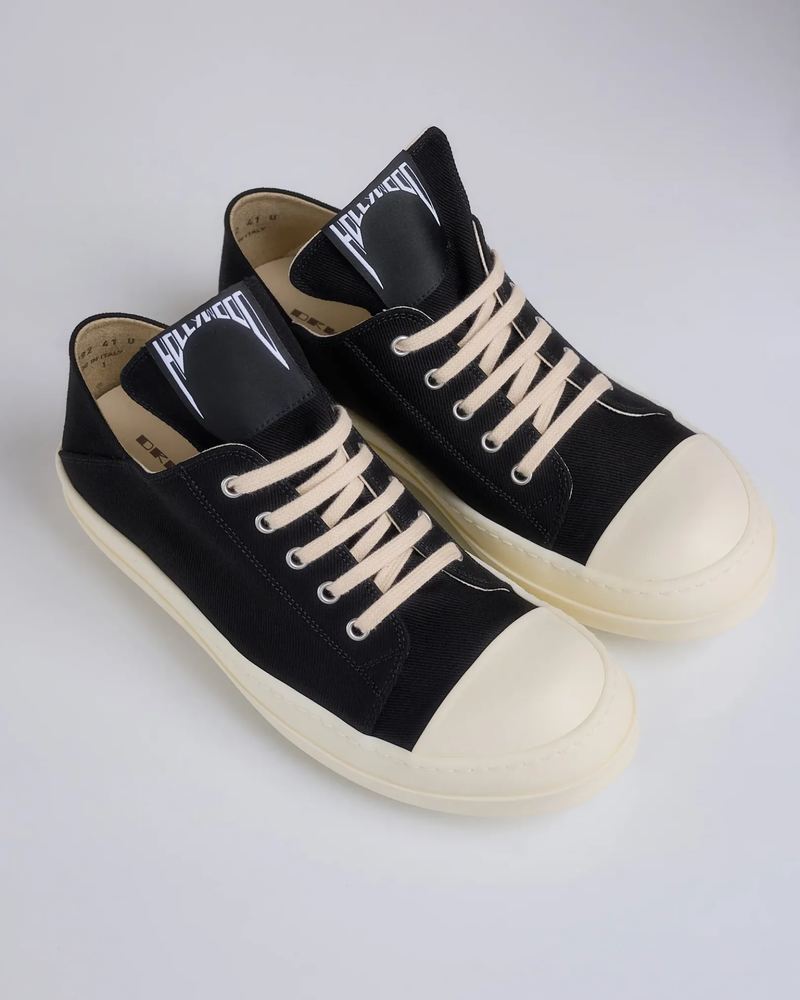 Hot DRKSHDW Rick Owens Slip On Hollywood Sneaks Black Milk Milk