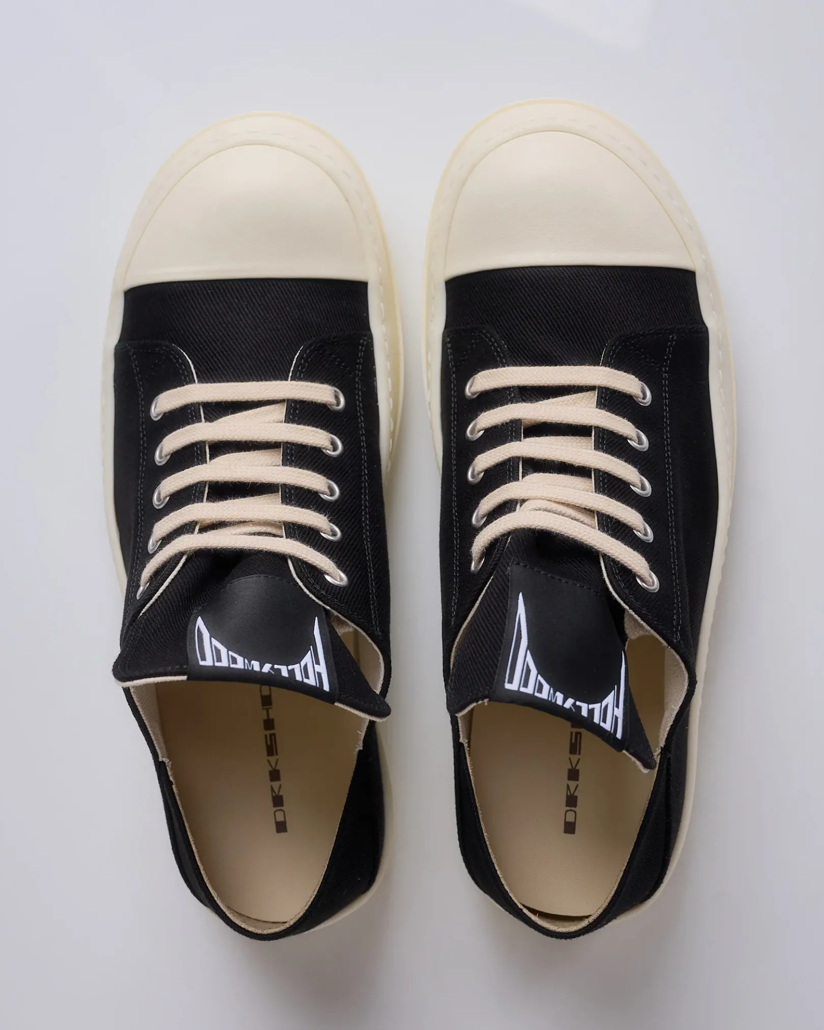 Hot DRKSHDW Rick Owens Slip On Hollywood Sneaks Black Milk Milk