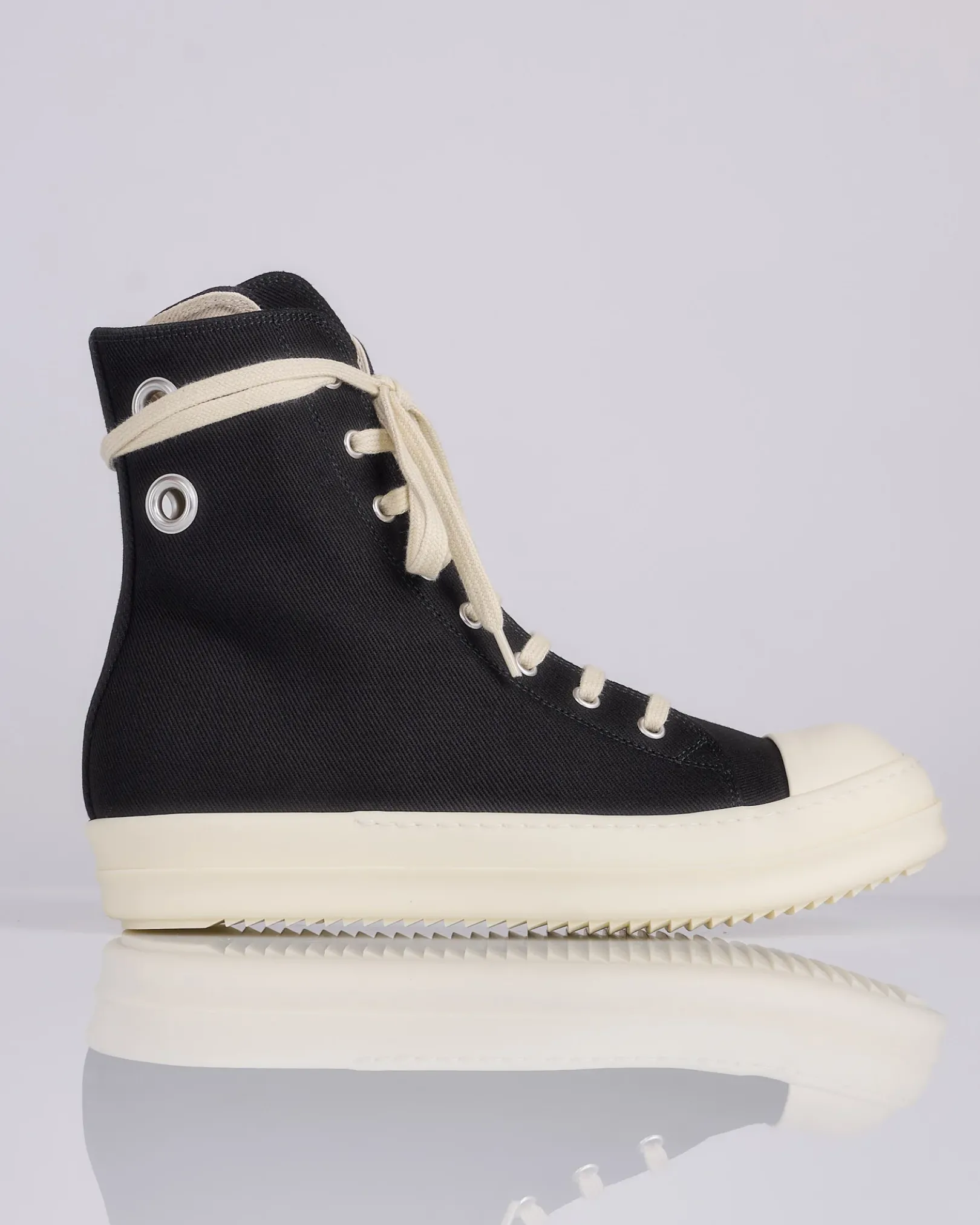 Hot DRKSHDW Rick Owens Sneaks Gimp Eyelet Black Milk Milk