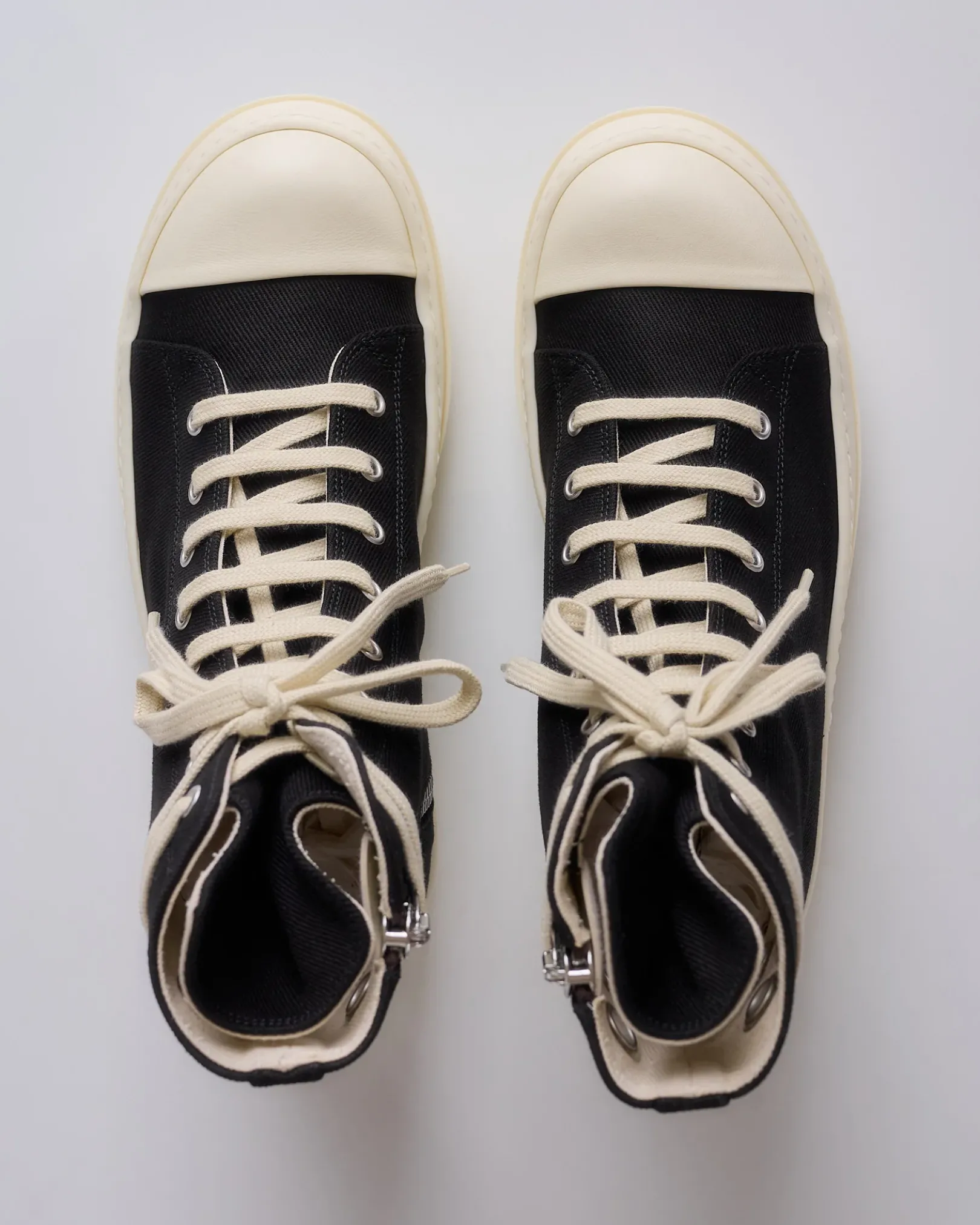 Hot DRKSHDW Rick Owens Sneaks Gimp Eyelet Black Milk Milk