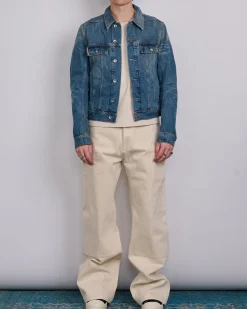 Outlet DRKSHDW Rick Owens Trucker Jacket 13oz Denim Washed Indigo