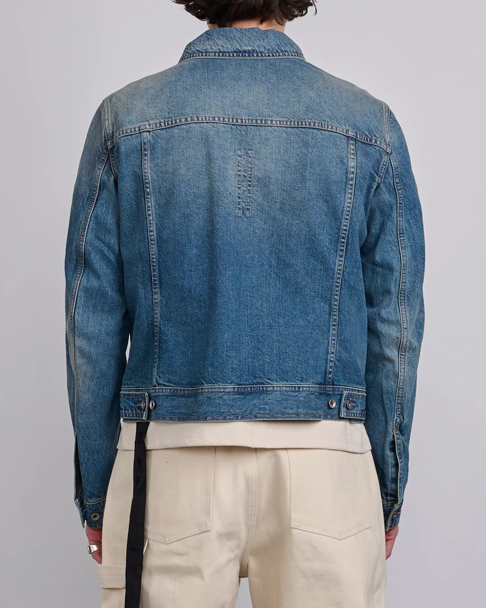 Outlet DRKSHDW Rick Owens Trucker Jacket 13oz Denim Washed Indigo