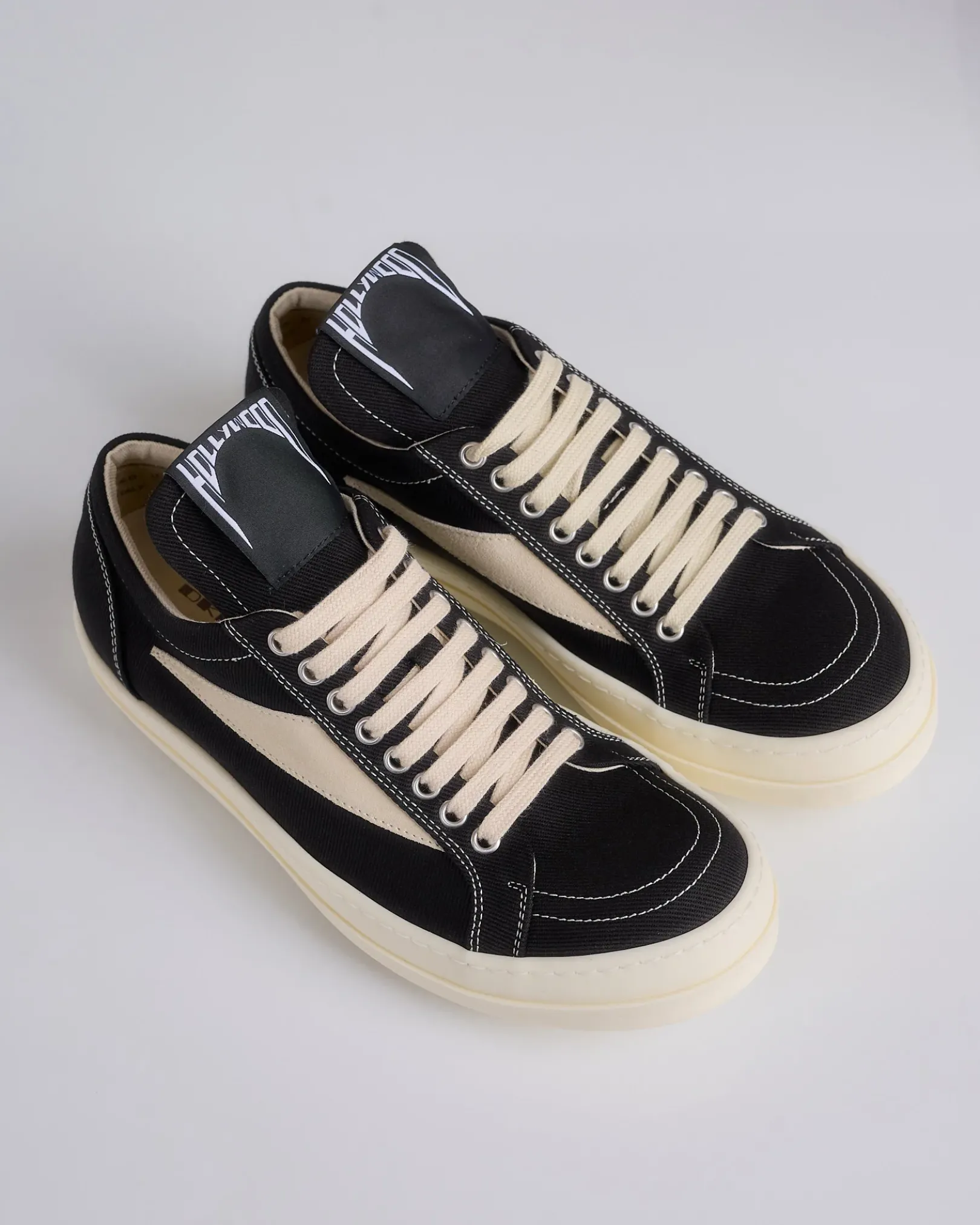 Online DRKSHDW Rick Owens Vintage Sneaks 13oz Denim Hollywood Black Milk Milk
