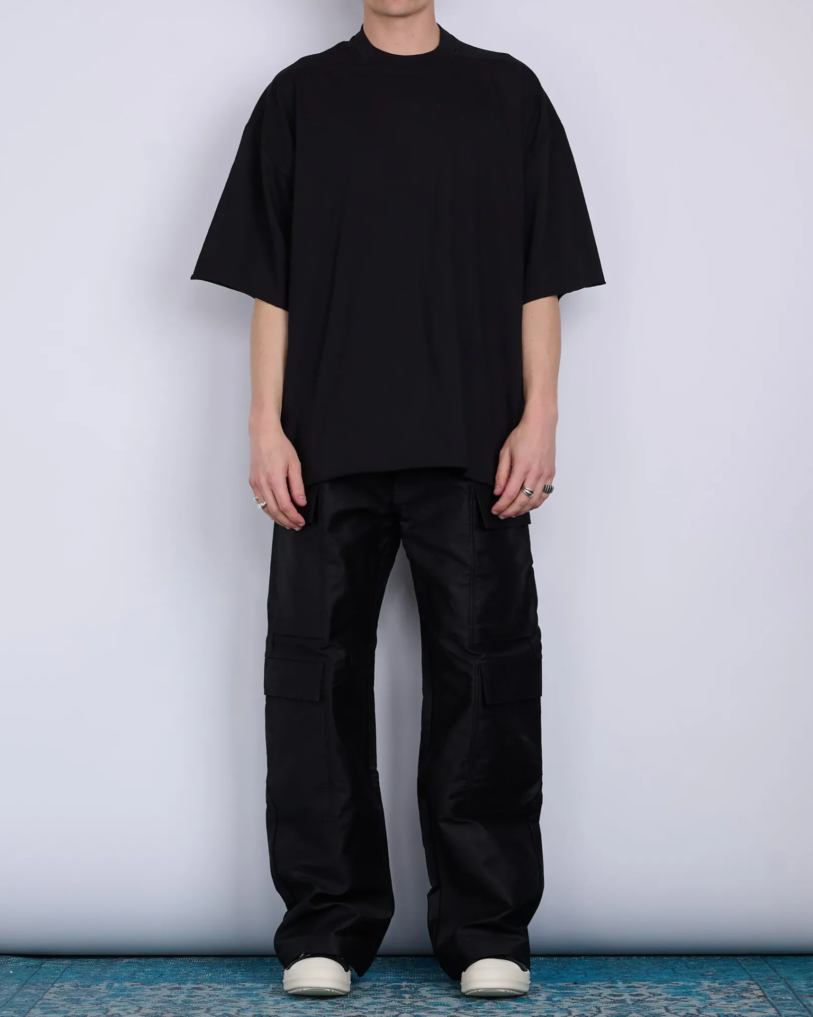 New DRKSHDW Rick Owens x LESS 17 Geth Double Cargo Pant NDK Cotton Doeskin Black