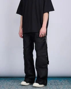 New DRKSHDW Rick Owens x LESS 17 Geth Double Cargo Pant NDK Cotton Doeskin Black