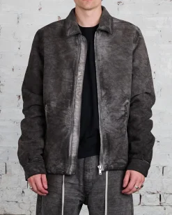 Clearance DRKSHDW Rick Owens Zipfront Jacket Cotton Moleskin Dust