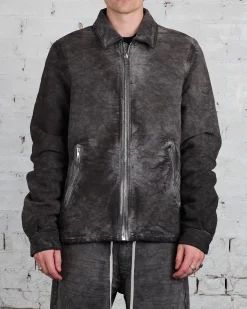 Clearance DRKSHDW Rick Owens Zipfront Jacket Cotton Moleskin Dust