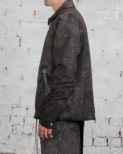 Clearance DRKSHDW Rick Owens Zipfront Jacket Cotton Moleskin Dust