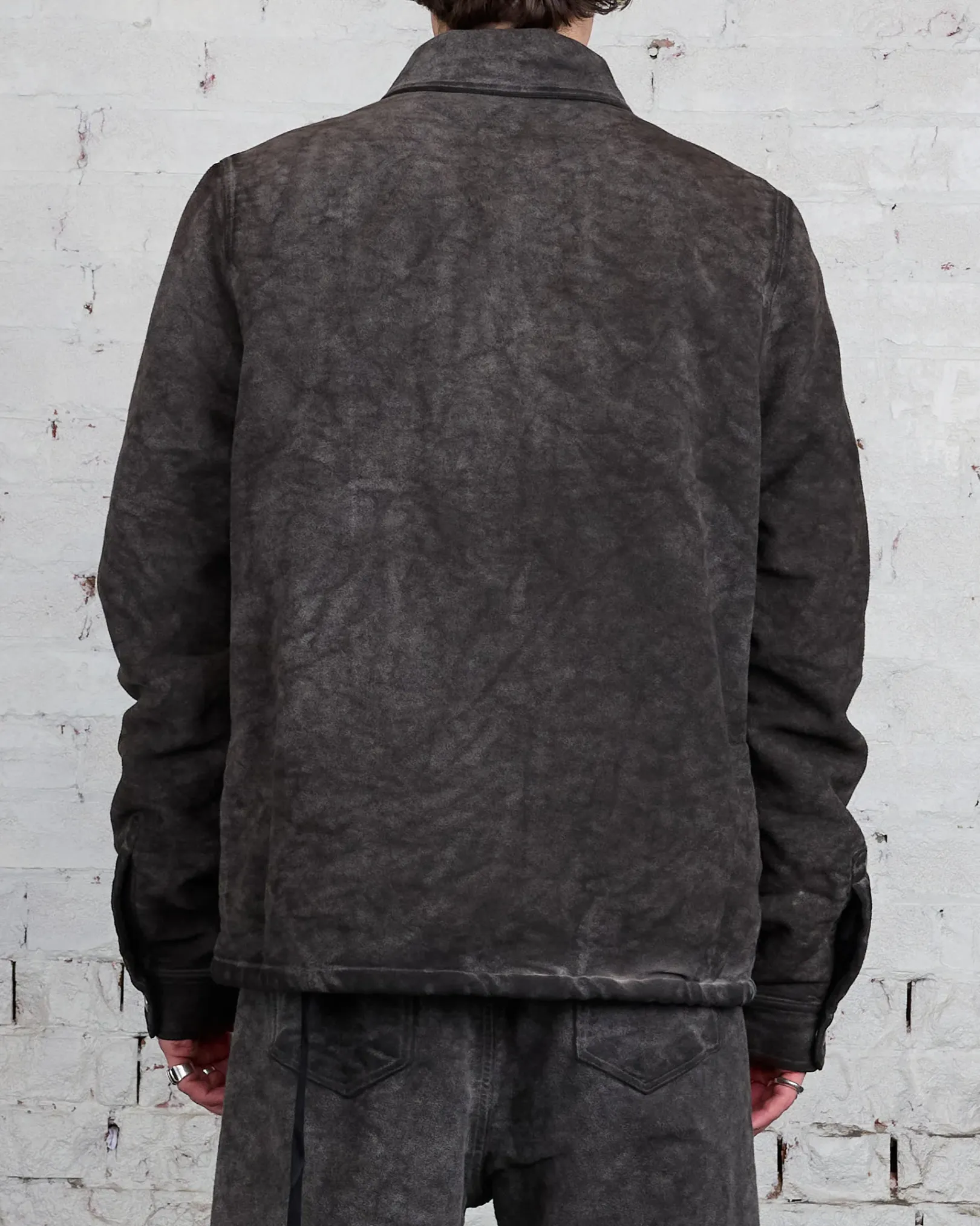 Clearance DRKSHDW Rick Owens Zipfront Jacket Cotton Moleskin Dust
