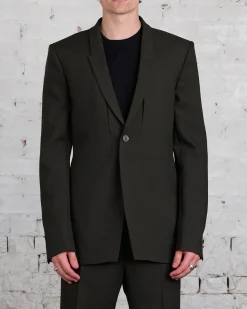 Clearance Rick Owens Fogpocket Soft Soft Blazer WGP Forest