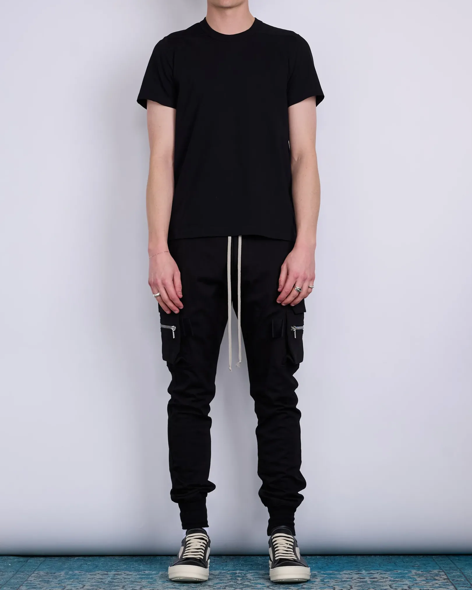 Sale Rick Owens Mastodon Cargo Pant Heavy Jersey BA Black