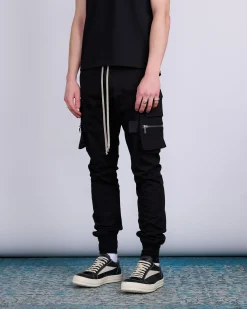 Sale Rick Owens Mastodon Cargo Pant Heavy Jersey BA Black
