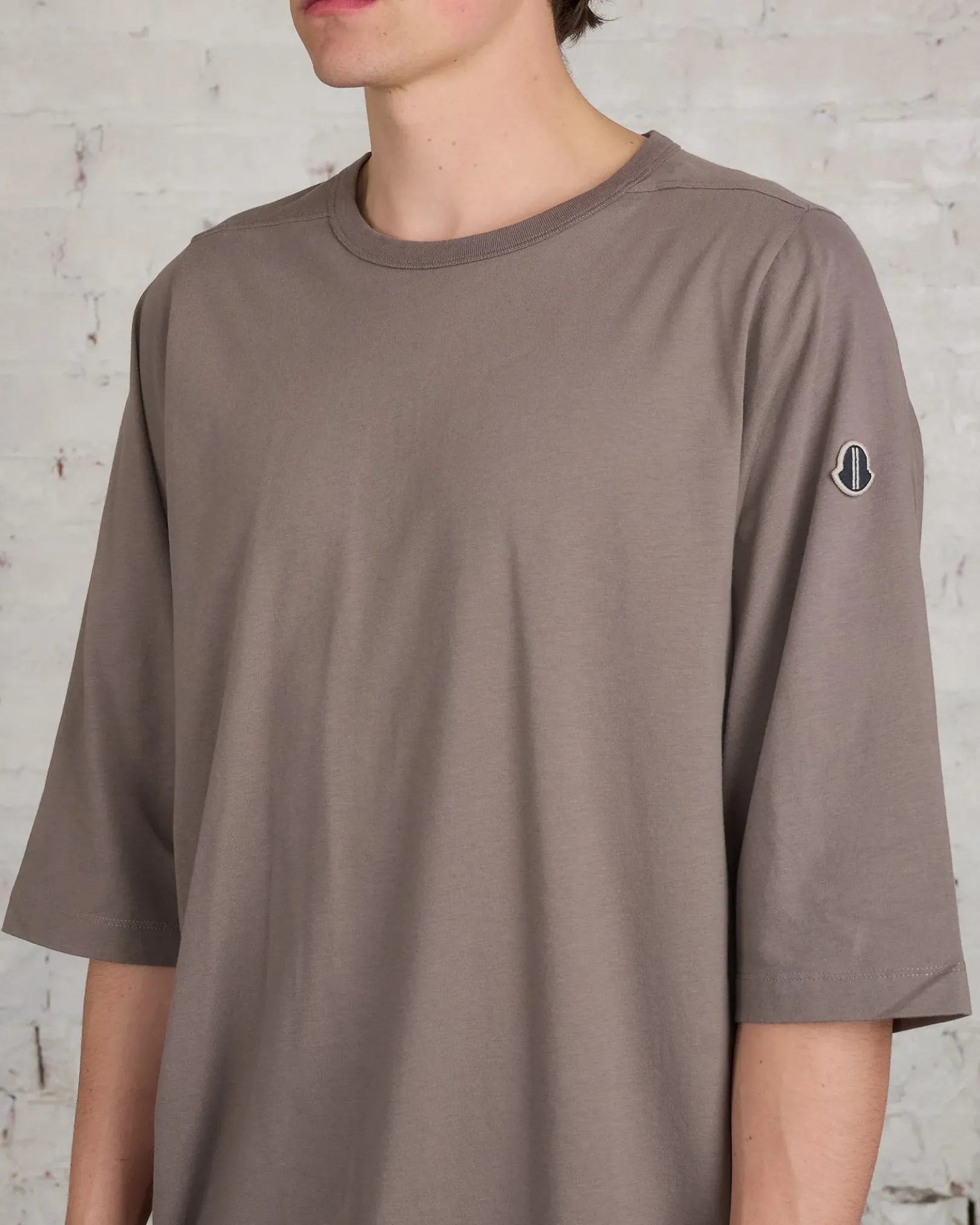 Outlet Rick Owens Moncler Crewneck T-Shirt Dust