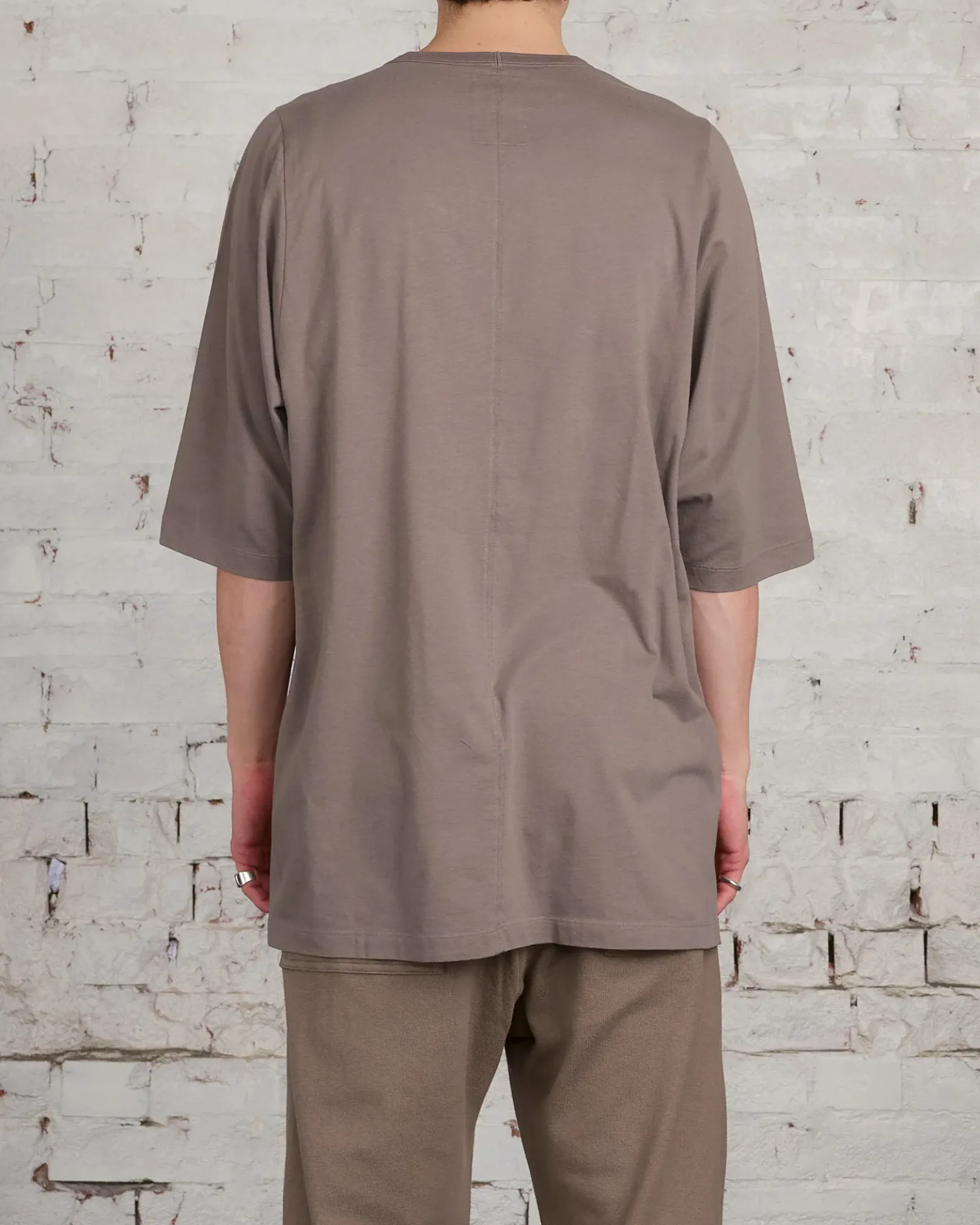 Outlet Rick Owens Moncler Crewneck T-Shirt Dust