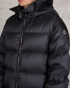 Online Rick Owens Moncler Hooded Cyclopic Coat Black
