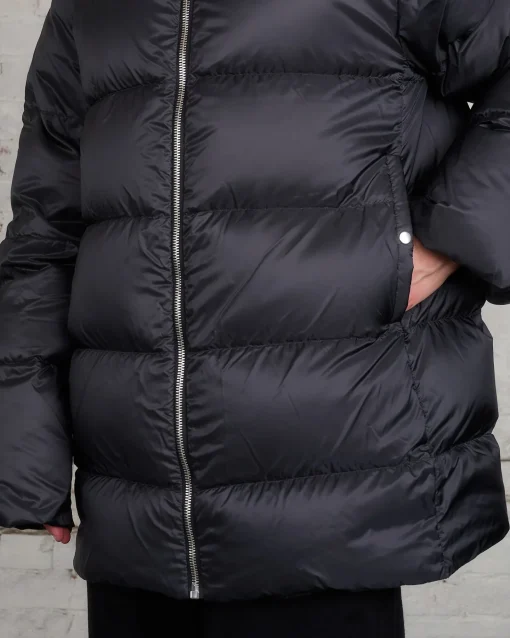 Online Rick Owens Moncler Hooded Cyclopic Coat Black