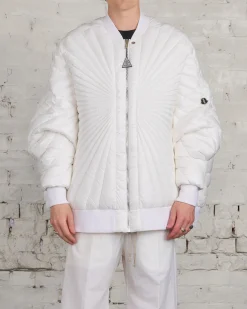 Clearance Rick Owens Moncler Radiance Peter Jacket Milk
