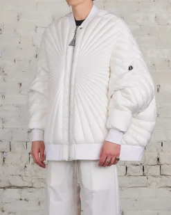 Clearance Rick Owens Moncler Radiance Peter Jacket Milk