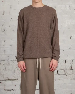 Sale Rick Owens Moncler Round Neck Jumbo Sweater Dust