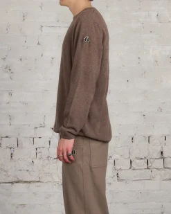 Sale Rick Owens Moncler Round Neck Jumbo Sweater Dust