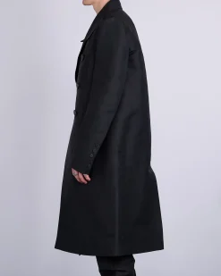 Online Rick Owens Officer Coat Heavy Faille Black