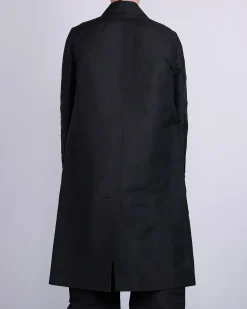 Online Rick Owens Officer Coat Heavy Faille Black