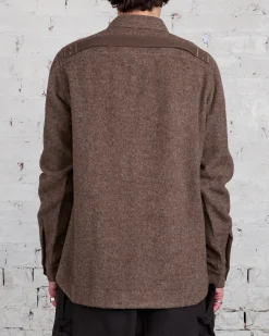 Outlet Rick Owens Outershirt Lodenette Wool Fawn