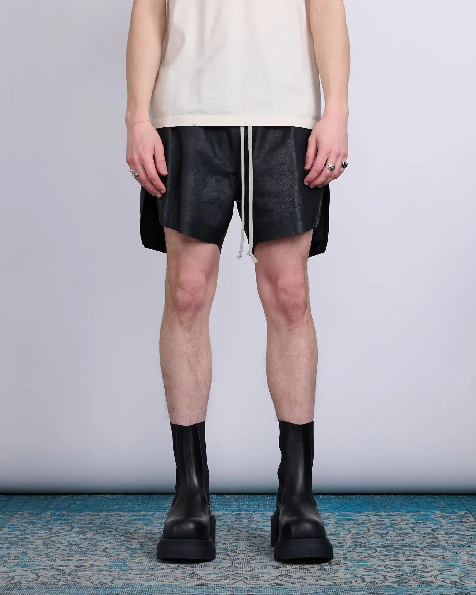 Best Rick Owens Runway Boxer Short Blister Lamb Black