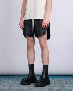 Best Rick Owens Runway Boxer Short Blister Lamb Black
