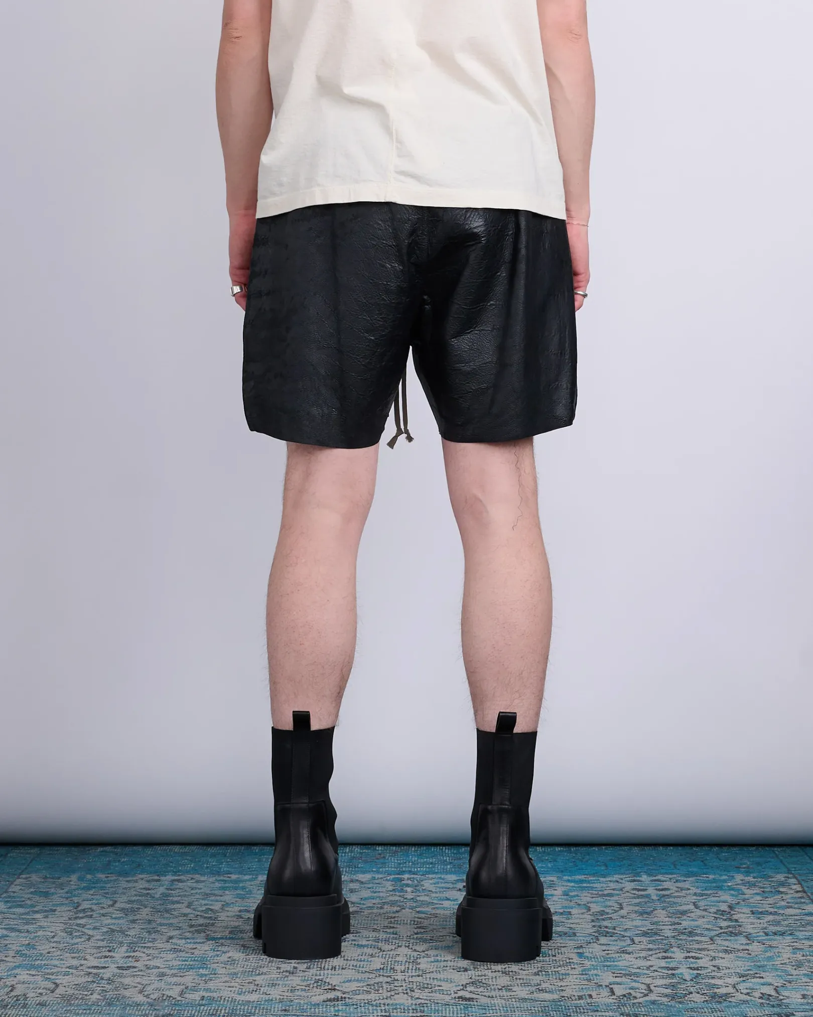 Best Rick Owens Runway Boxer Short Blister Lamb Black