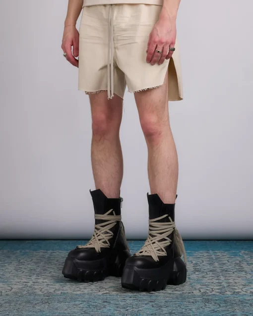 Fashion Rick Owens Runway Boxer Short Cotton Canvas Natural