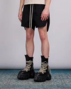 Outlet Rick Owens Runway Boxer Short Cotton Canvas Black