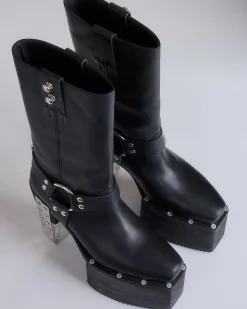 Hot Rick Owens Runway LP Platform Boot Black Clear