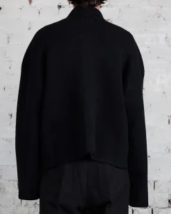 Outlet Rick Owens Runway Porterville Jumbo Crew Sweater Black/Pearl
